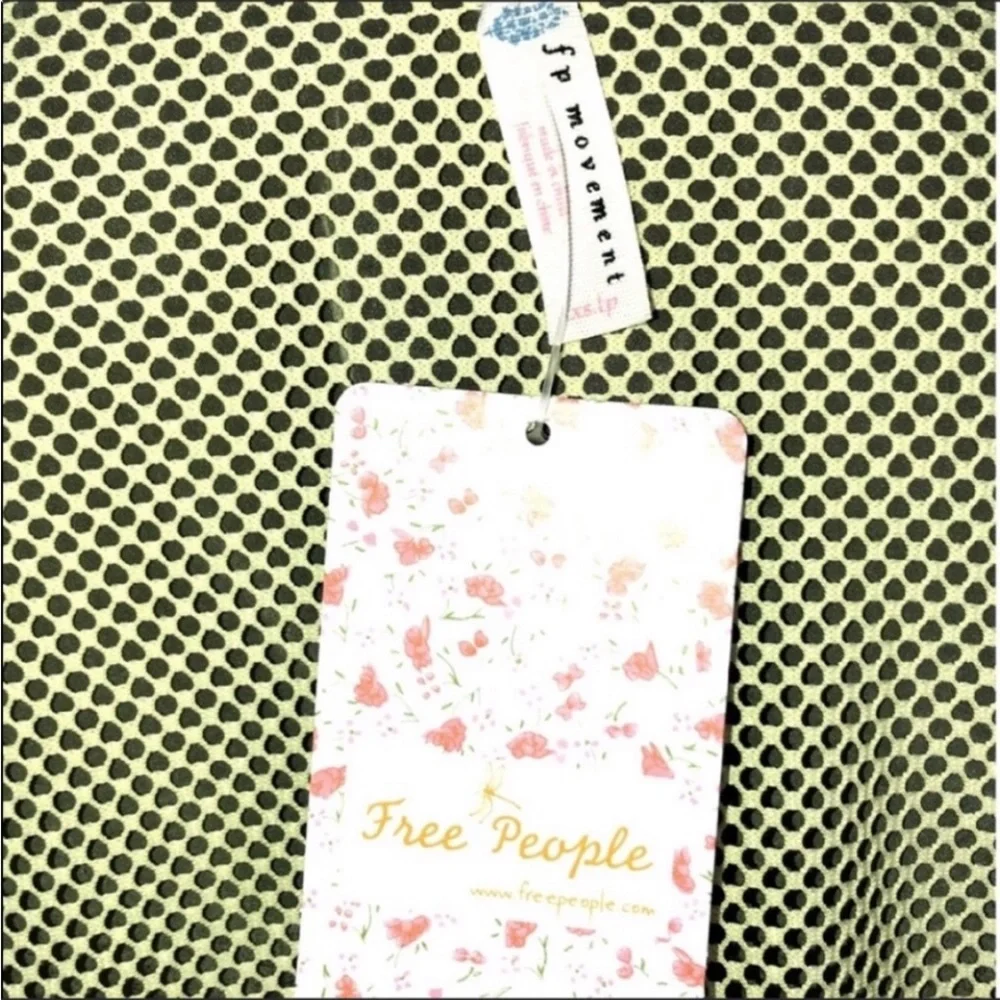 Free People Movement Olive Green &Yellow Reversible Windbreaker Opal Jacket SzXS - Picture 16 of 16